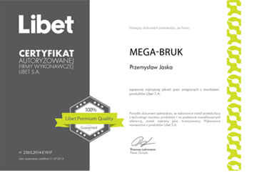 Certyfikat Mega-Bruk